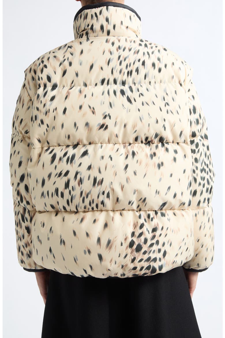 Rayonnant Animal Print Quilted Puffer Jacket, Alternate, color, WHITE ANIMALIER