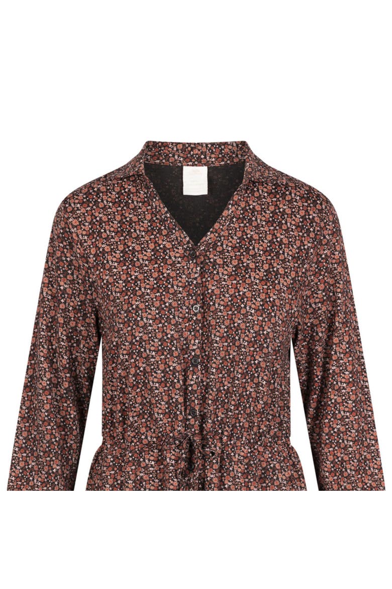 Velina Ditsy Floral Dress, Alternate, color, Brown