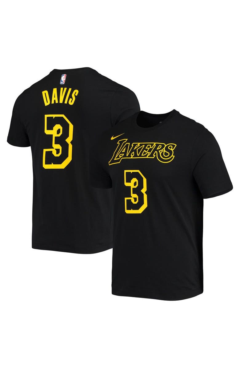 Nike Men's Nike Anthony Davis Black Los Angeles Lakers Name & Number Mamba T-Shirt, Alternate, color,