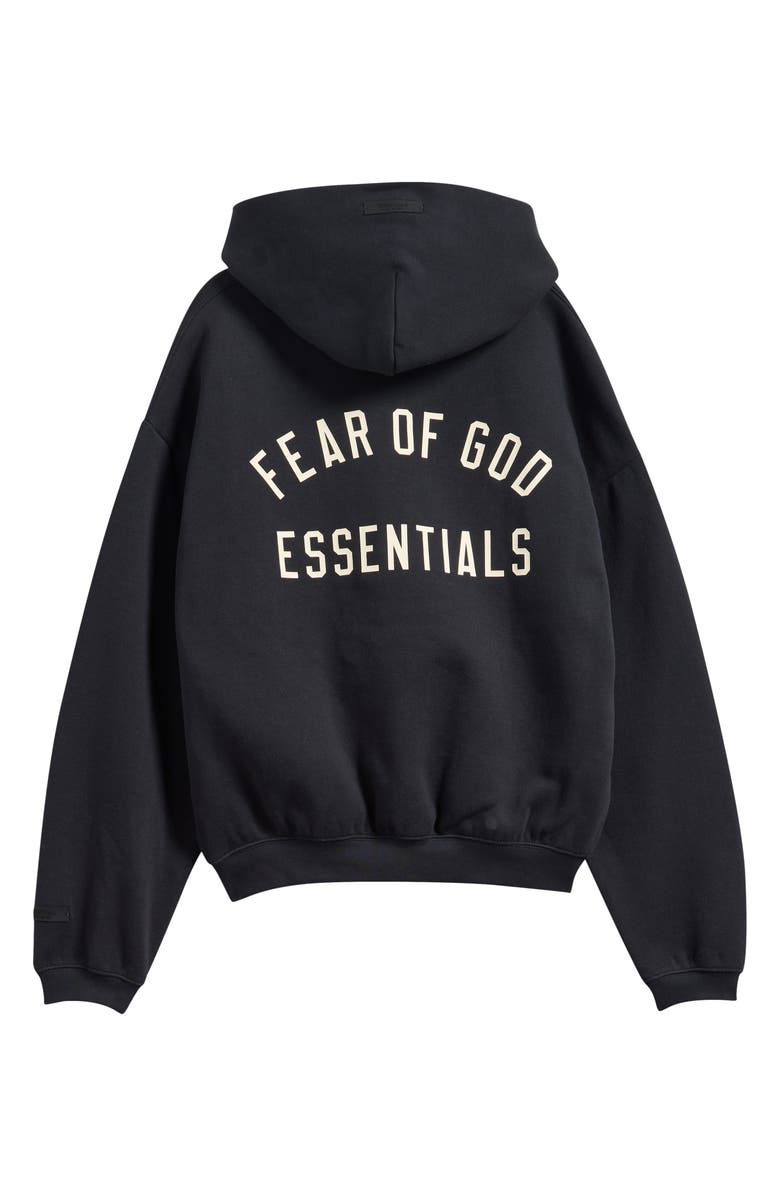 Fear of God Essentials Kids' Classic Zip Hoodie, Alternate, color, Vintage Black