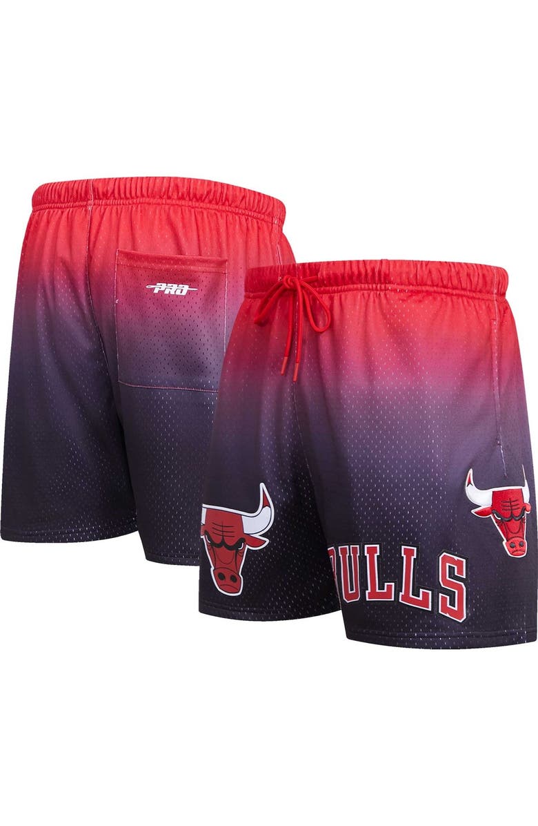 PRO STANDARD Men's Pro Standard Black/Red Chicago Bulls Ombre Mesh Shorts, Main, color, Purple