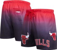 PRO STANDARD Men's Pro Standard Black/Red Chicago Bulls Ombre Mesh Shorts
