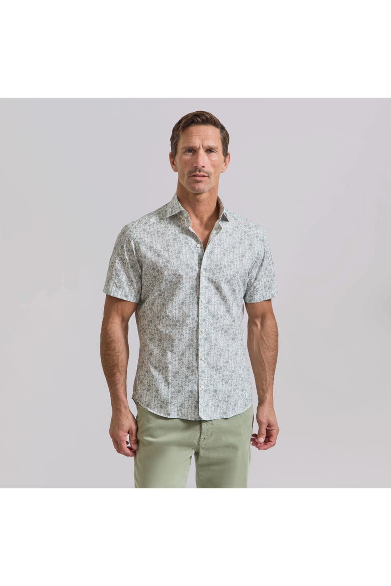 The Azure Short Sleeve Shirt, Main, color, Sage Floral