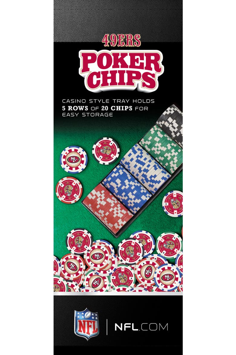 San Francisco 49ers 100pc Poker Chips, Alternate, color, Multicolor