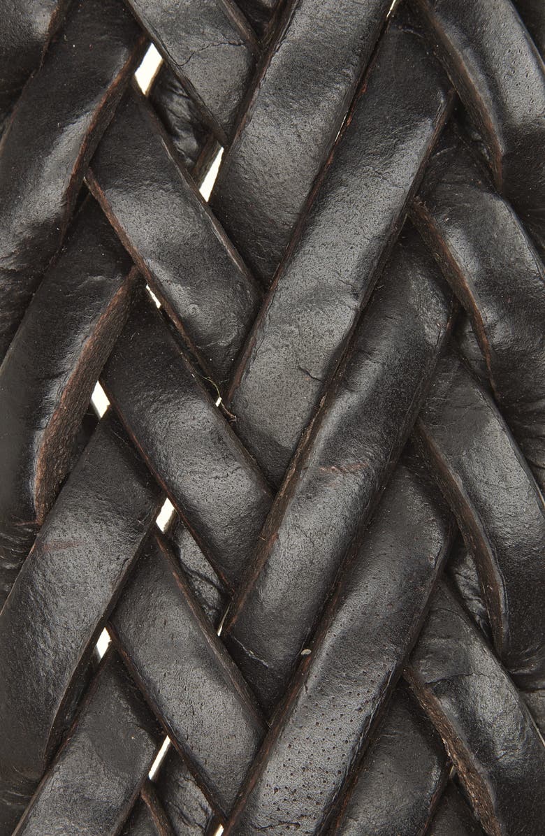 Nordstrom Braided Leather Belt, Alternate, color, Brown