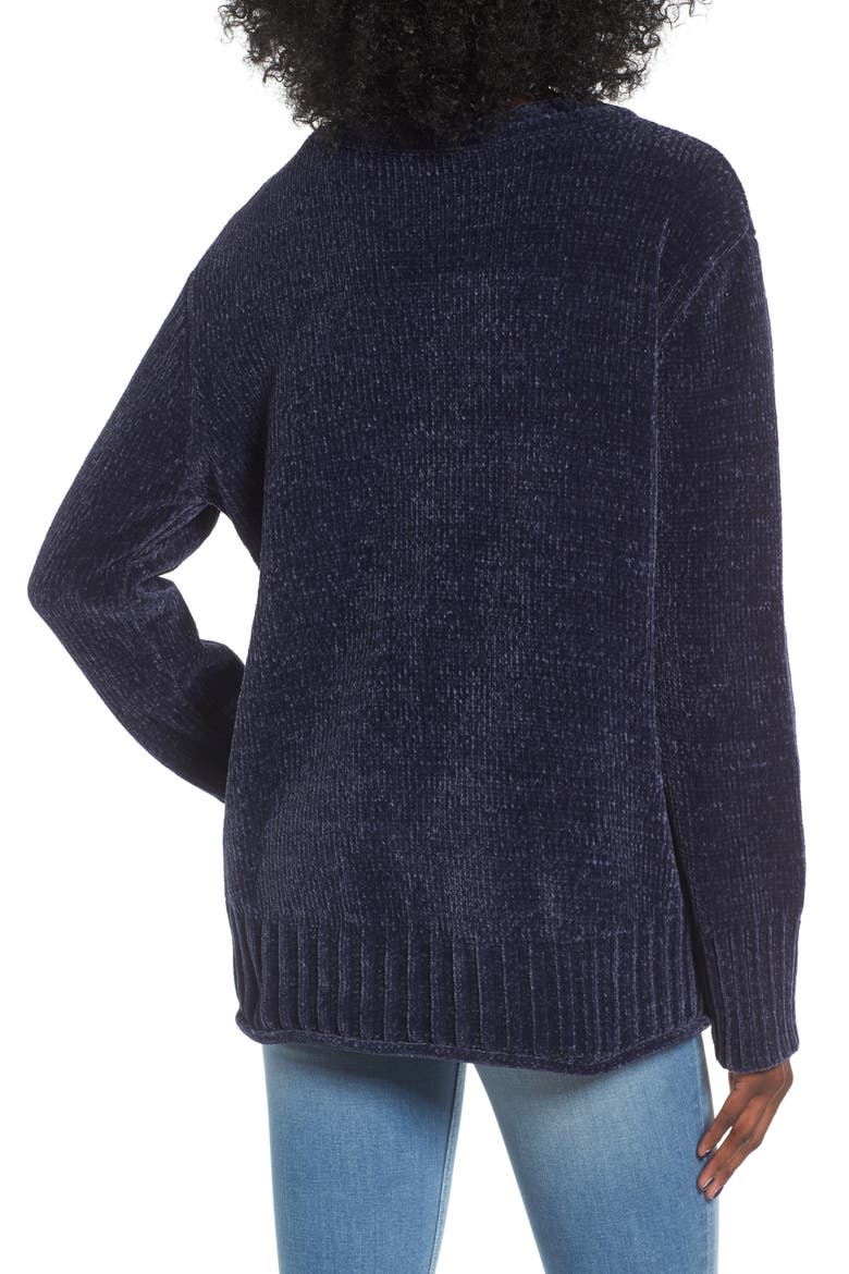 Chenille Pullover, Alternate, color, NAVY