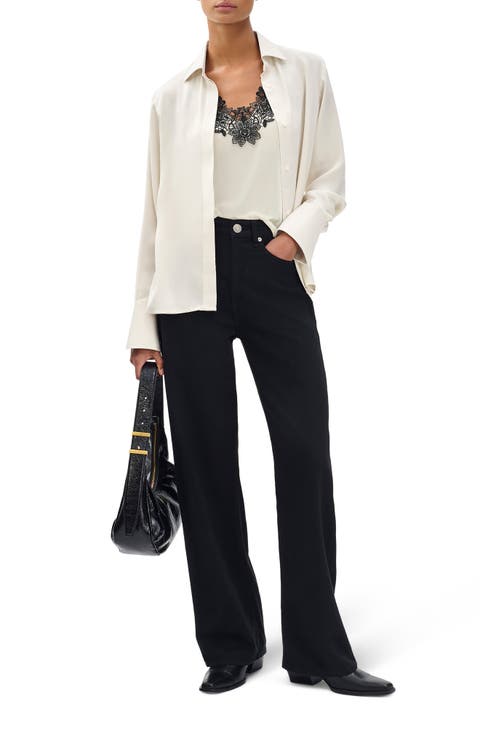 Button Front Camisole Blouse