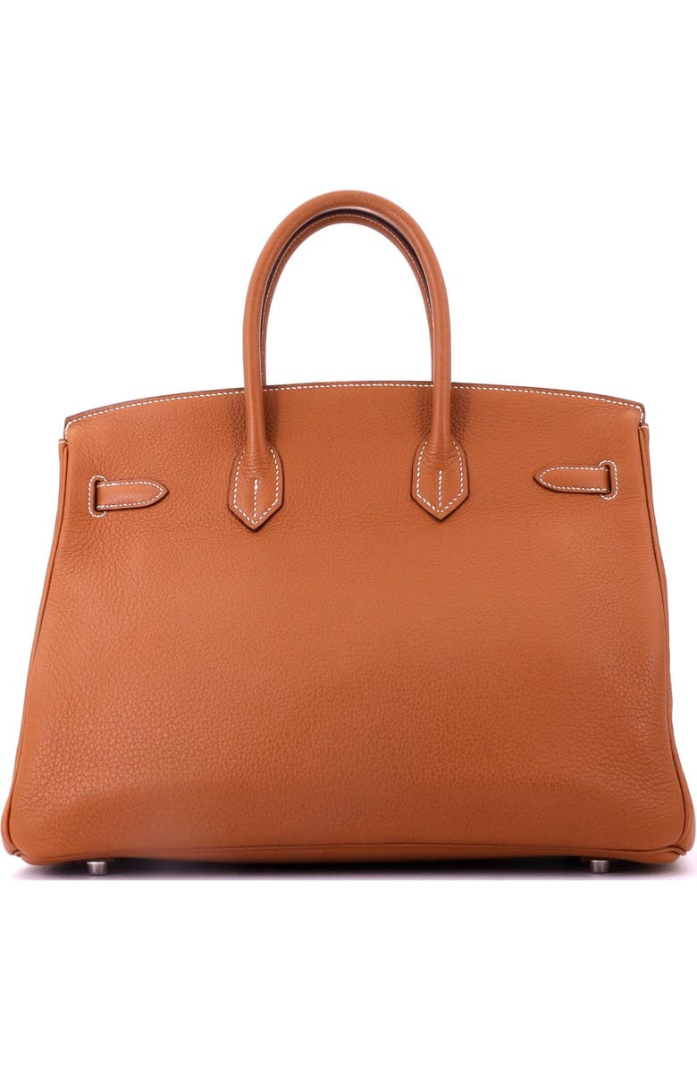Pre-Owned Hermes Birkin Handbag Brown Togo with Palladium Hardware 35, Alternate, color, Gold
