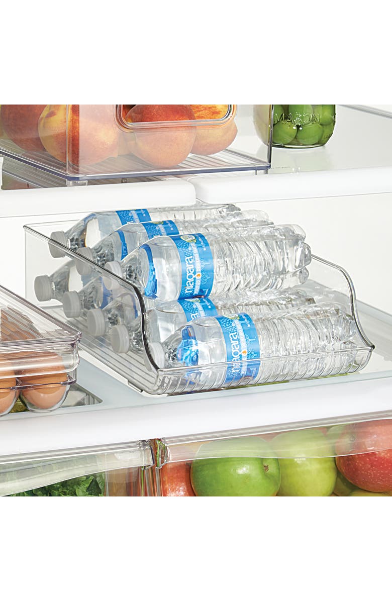 iDesign Set of 3 Water Bottle Organizer and Soda Can Dispenser - Clear, Alternate, color, Clear