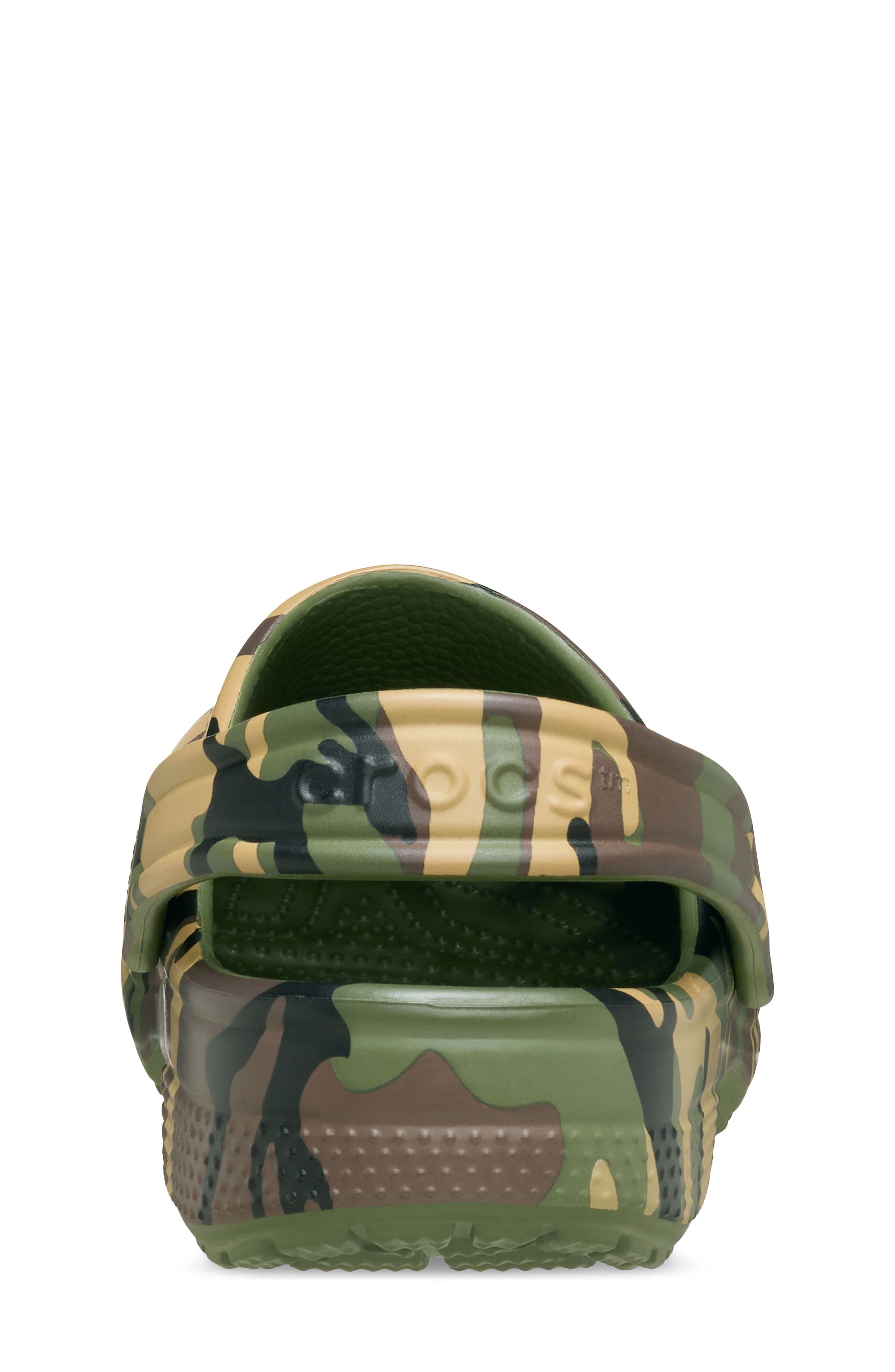 Kids' Classic Camo Clog, Alternate, color, ARMY GREEN/ MULTI