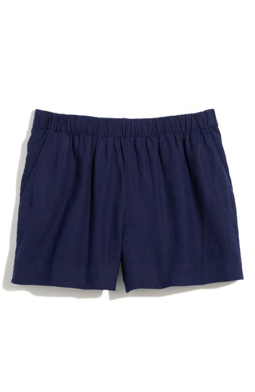 Vineyard Vines Pull-on Linen Shorts In Nautical Navy