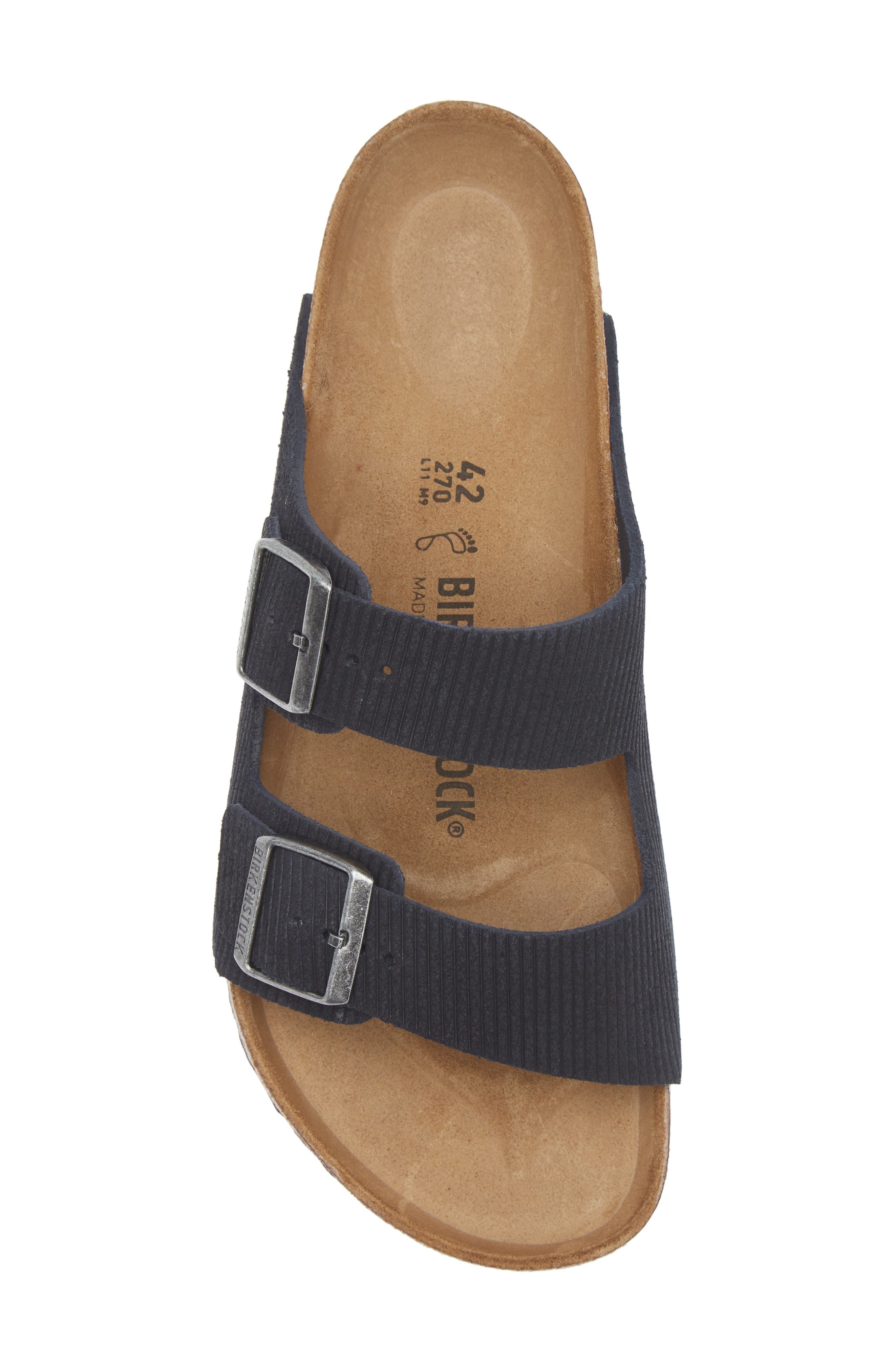 Birkenstock Arizona Corduroy Slide Sandal - Discontinued, Alternate, color, Midnight