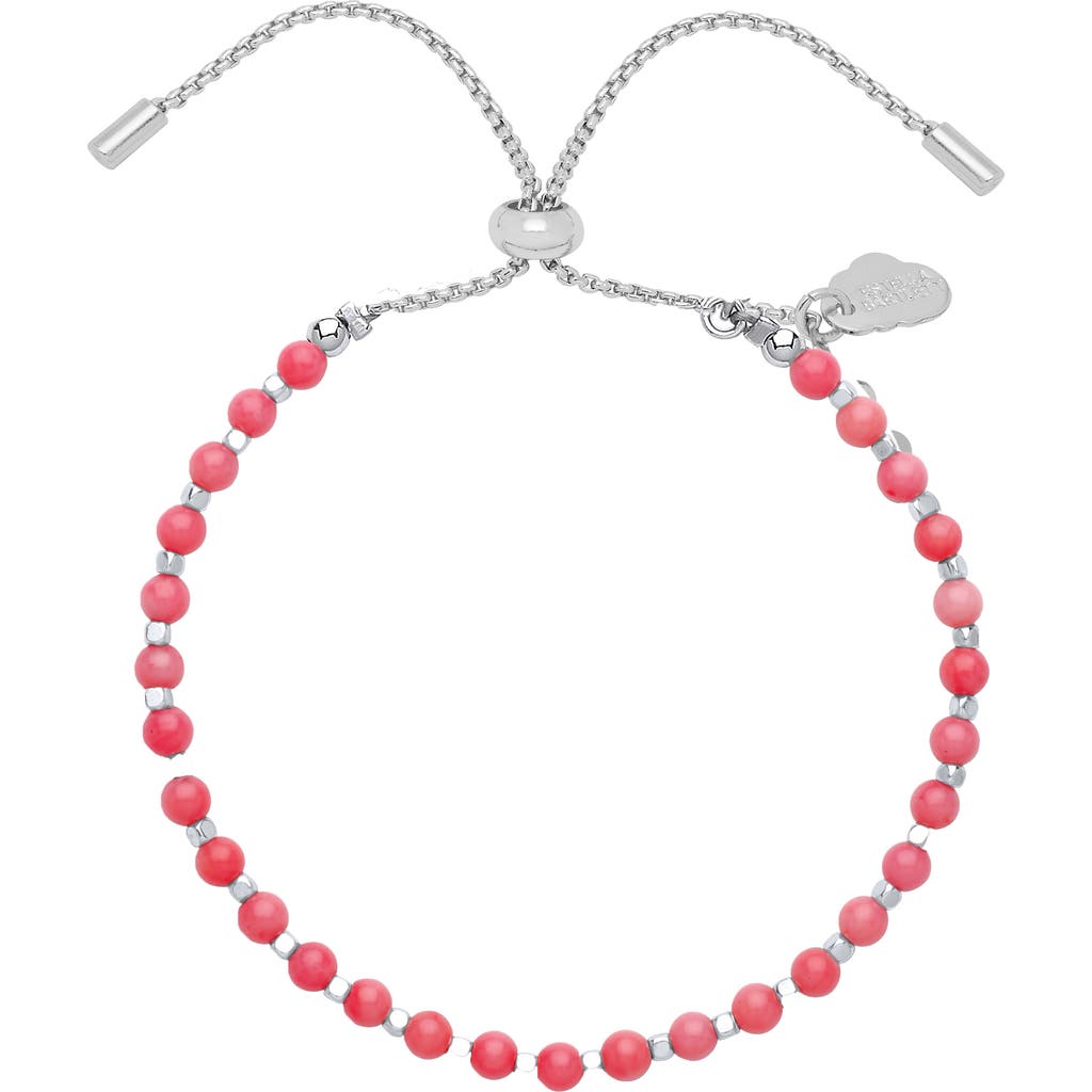 Estella Bartlett Amelia Beaded Slide Bracelet In Silver