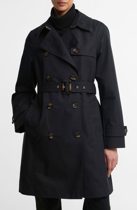 Great Belted Water Resistant Twill Trench Coat