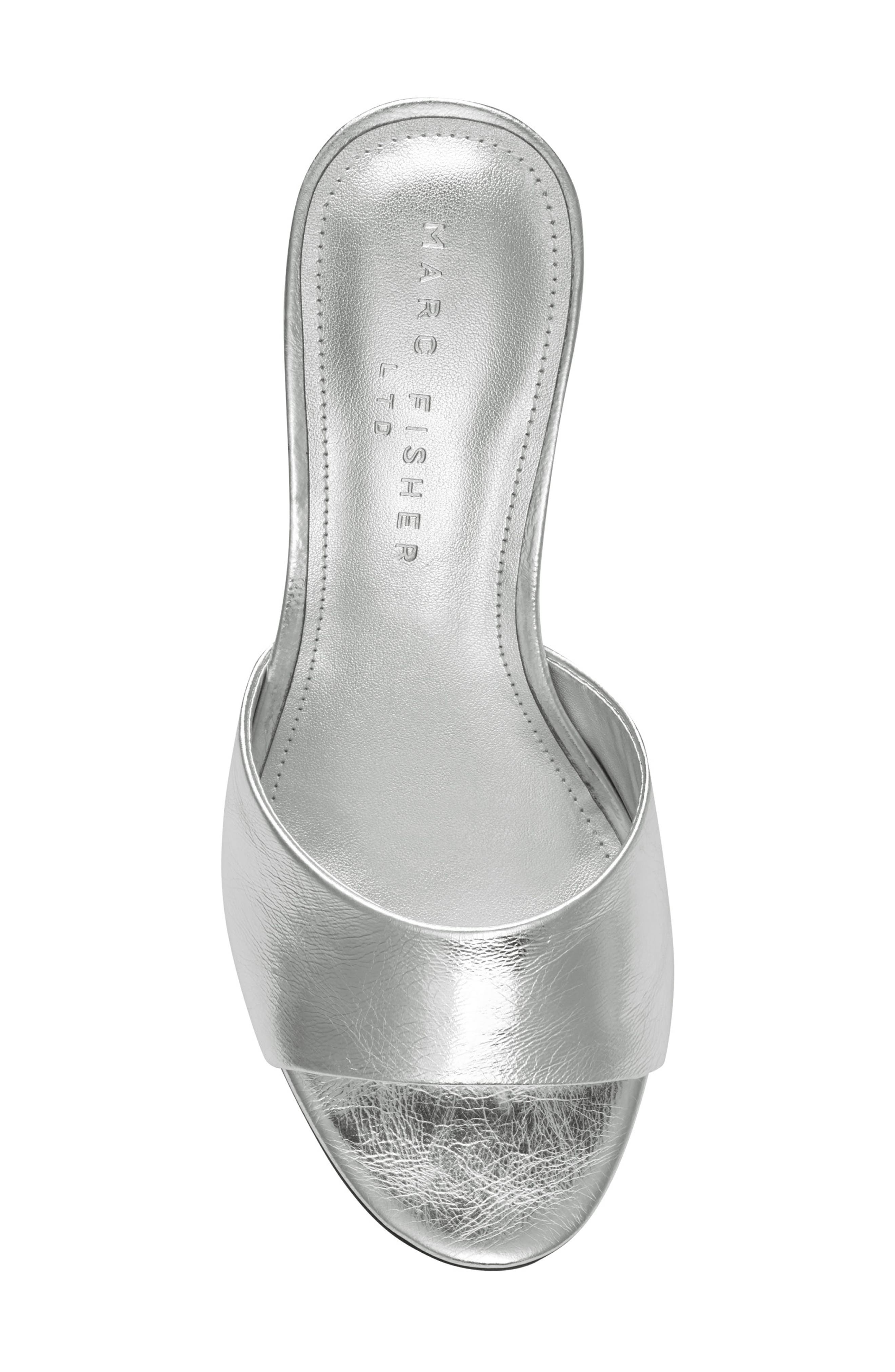 Marc Fisher LTD Finny Slide Sandal, Alternate, color, Metallic Silver
