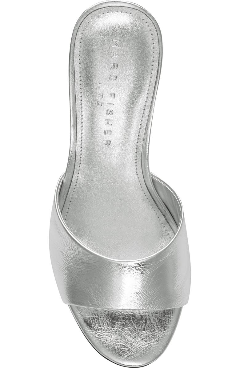 Marc Fisher LTD Finny Slide Sandal, Alternate, color, Metallic Silver