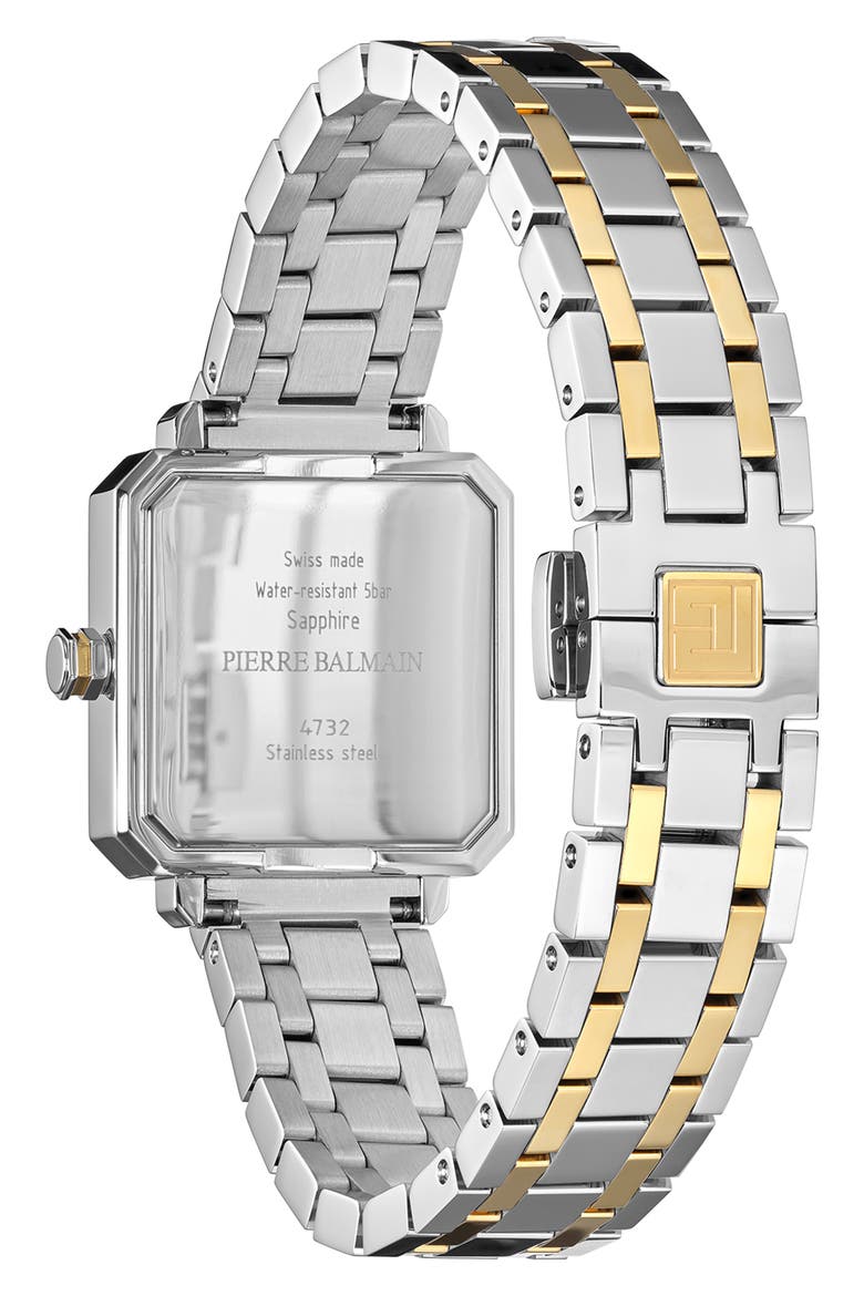 Squared Bracelet Watch, 32mm, Alternate, color, SILVER/TWO TONE STEEL