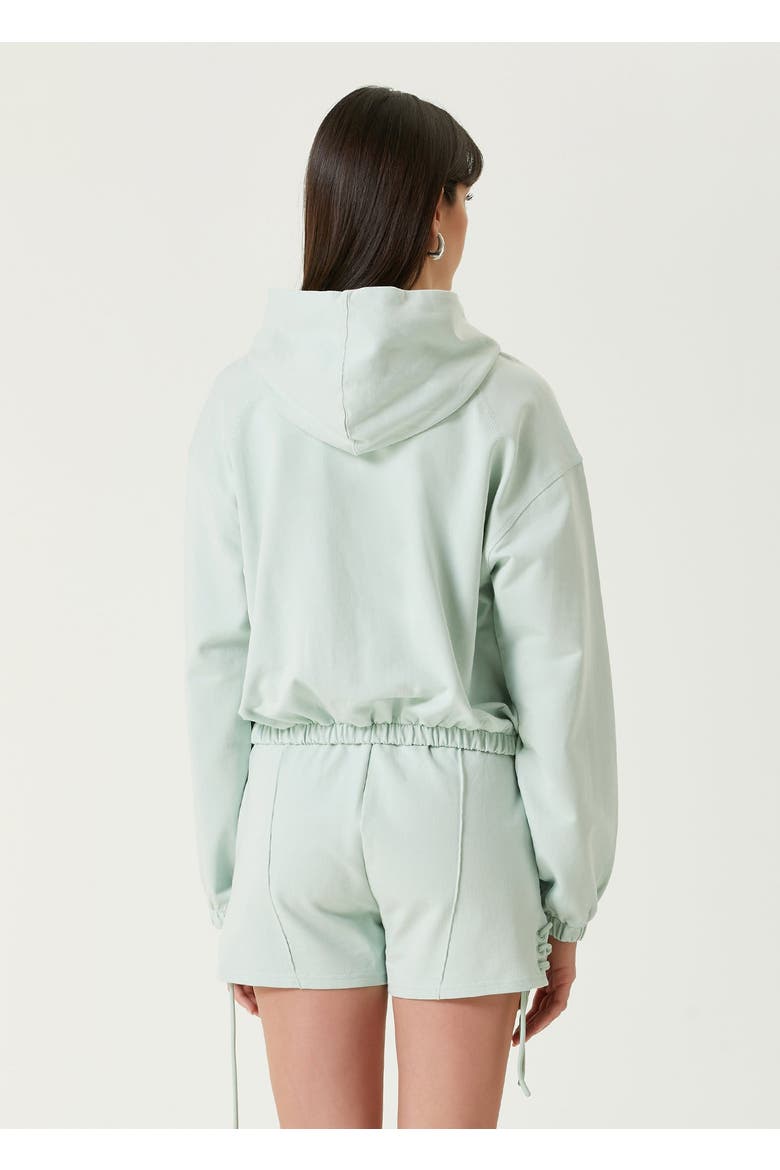 Free Heaven Crop Hoodie, Alternate, color, light green surf spray