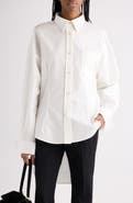 Balenciaga Classic Cotton & Silk Poplin Button-Up Shirt