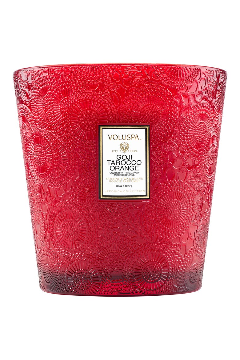 Goji Tarocco Orange Three-Wick Hearth Candle, Alternate, color, NO COLOR