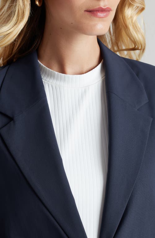 Rhone Commuter Boyfriend Blazer In Navy Blue