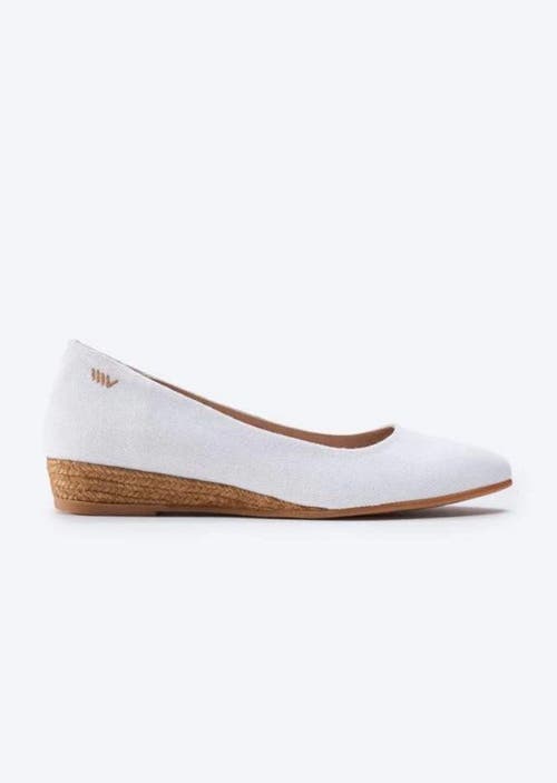 Viscata Rubina Canvas Espadrille Flats In White