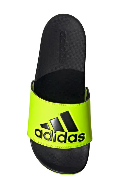 Adidas Originals Adidas Adilette Comfort Slide Sandal In Lucid Lemon/black/black
