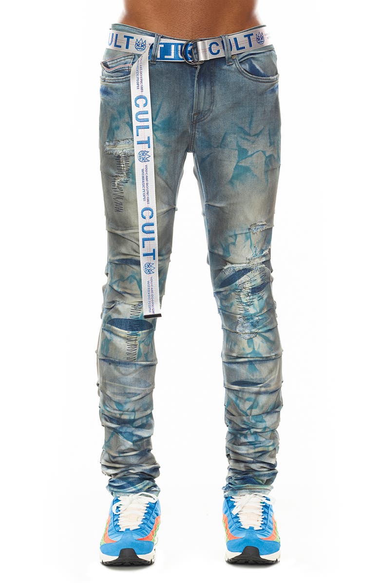 Cult of Individuality Punk Nomad Distressed Super Skinny Jeans, Main, color,