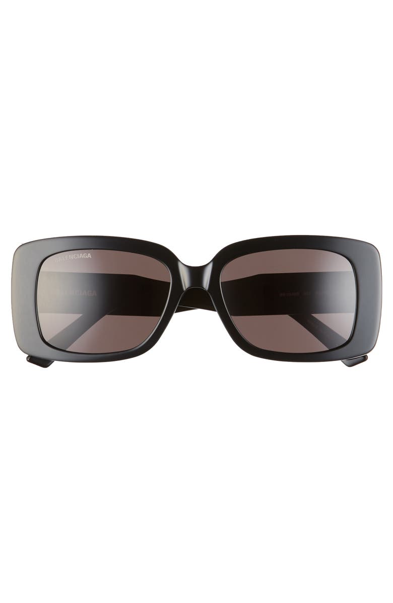 Balenciaga 52mm Rectangle Sunglasses, Main, color, 