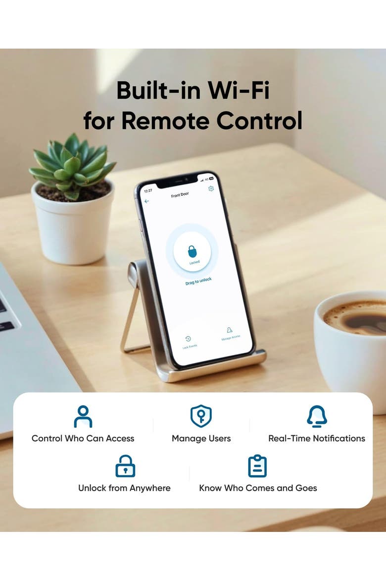 Smart Lock C30, Alternate, color, Black