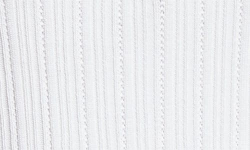 Thom Browne Tuck Scallop Trim Silk & Cotton Pointelle Stitch Polo In White