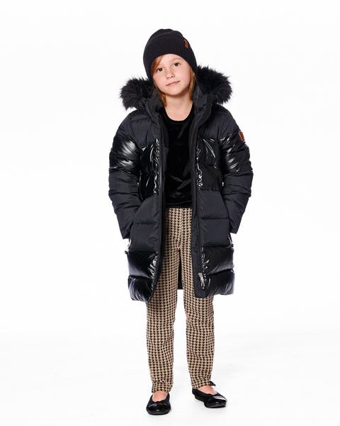 Long Metallic Puffy Coat (Toddler & Little Kid)