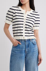 Rails Lora Stripe Short Sleeve Cardigan