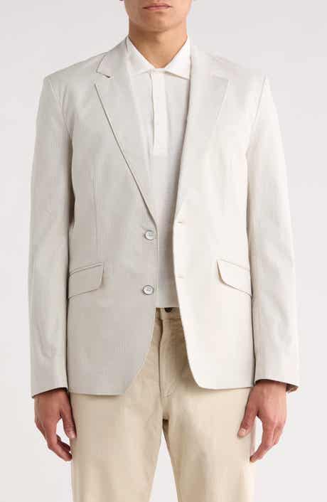 rag & bone Butler Stripe Notch Lapel Stretch Cotton Blazer