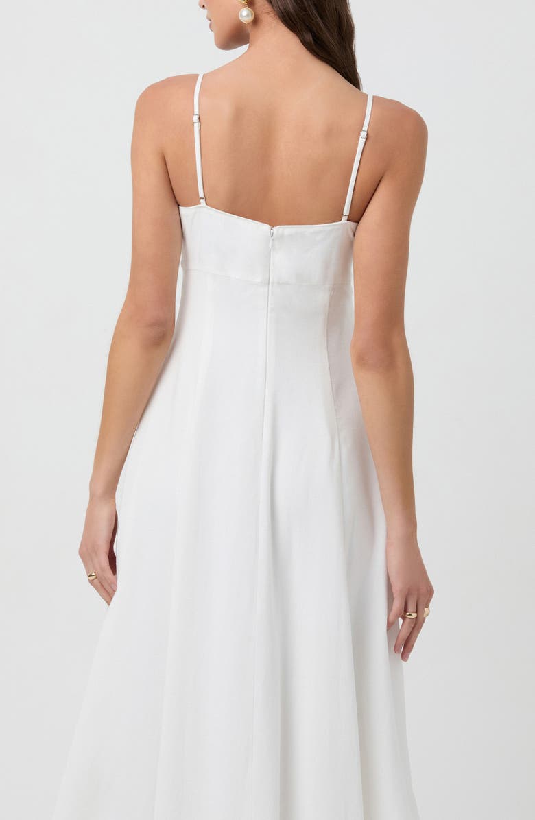 ASTR the Label Linen Blend Midi Dress, Alternate, color, Off White