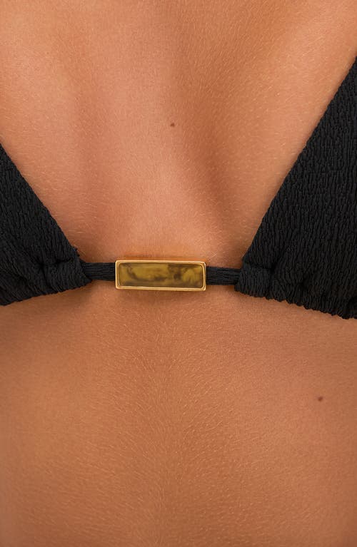Vix Paula Hermanny Firenze Blake T-back Triangle Bikini Top In Black