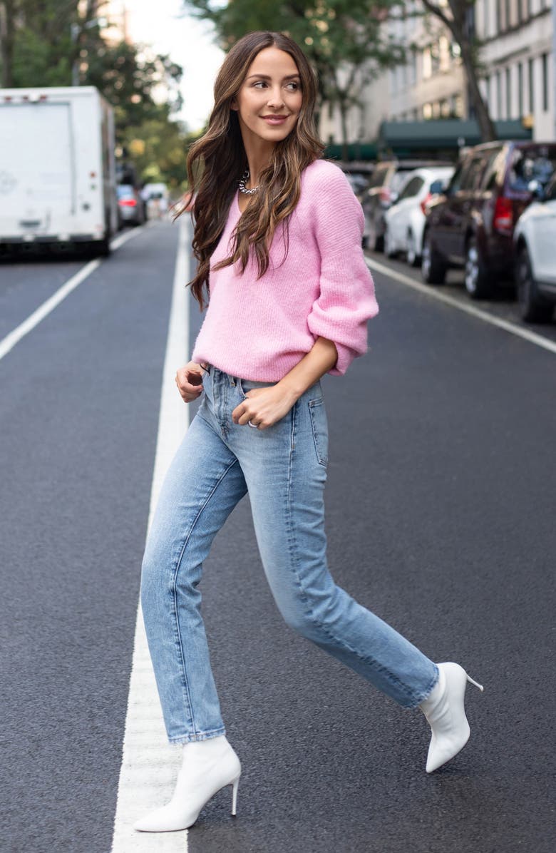 Something Navy Low Neckline Slouchy Pullover, Alternate, color,