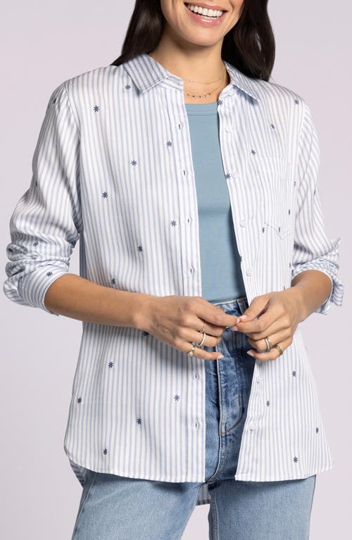 Thread & Supply Bae Stripe Embroidered Button-up Shirt