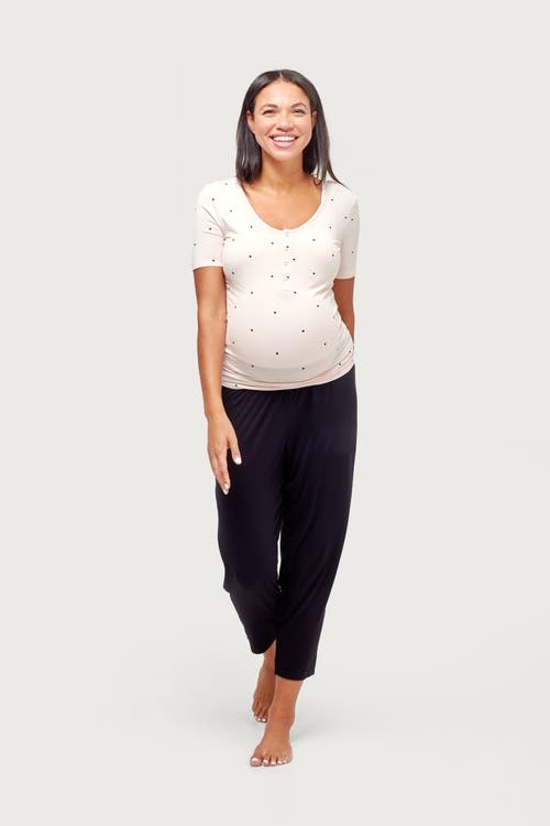 Nom Maternity Rhys Nursing Maternity Pajama Top In Black