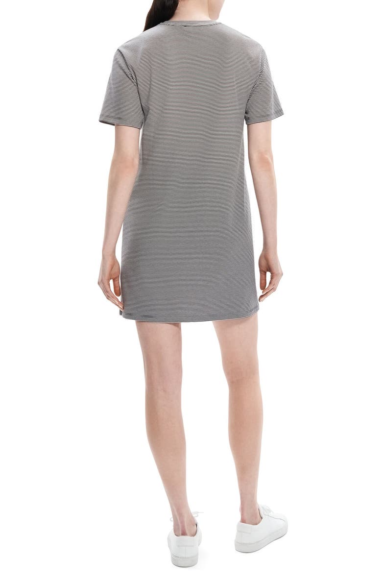 Theory Stripe Perfect T Supima<sup>®</sup> Cotton T-Shirt Dress, Alternate, color, 