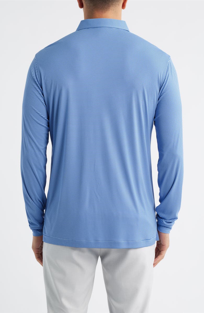 Peter Millar Featherweight Market Stripe Long Sleeve Performance Polo, Alternate, color, Windsor Blue