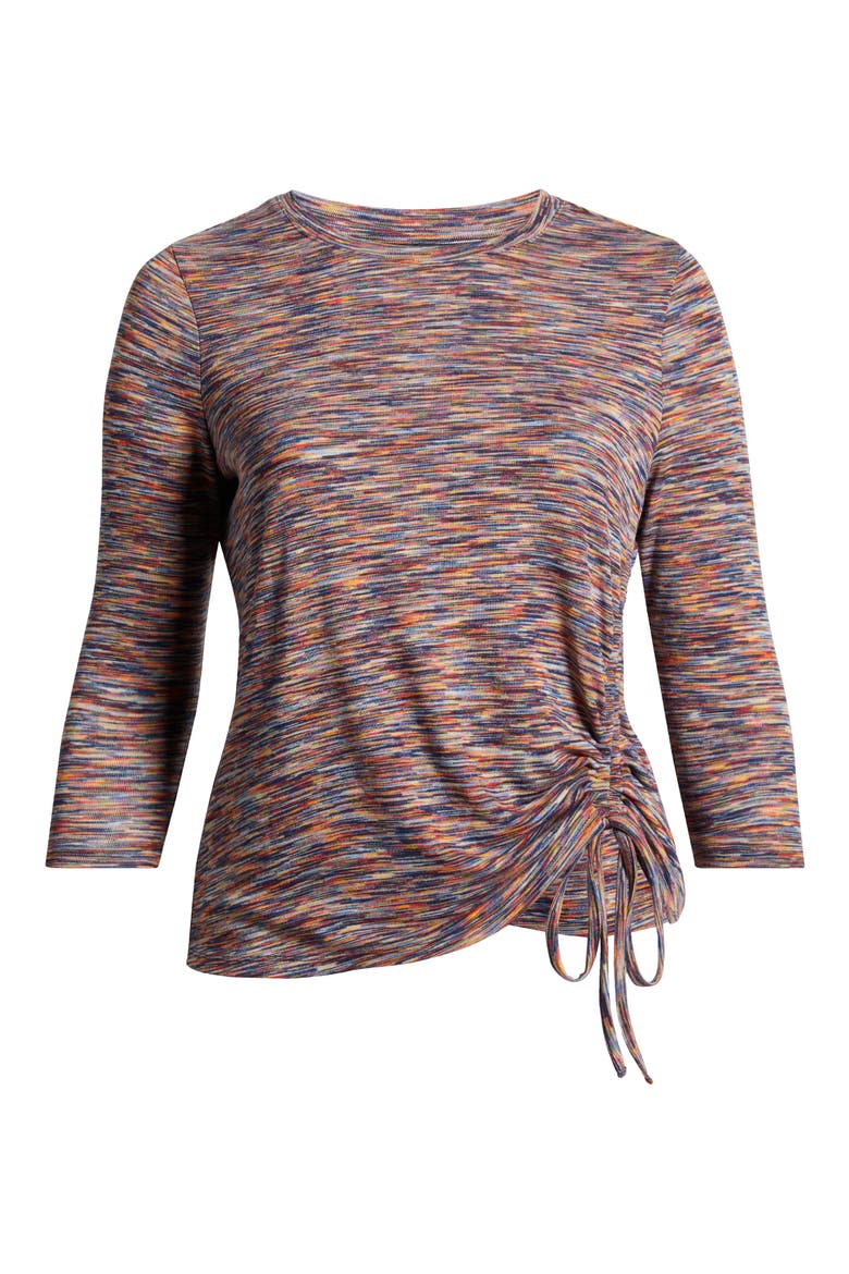 Space Dye Three-Quarter Sleeve Top, Alternate, color, CARNELIAN MULTI