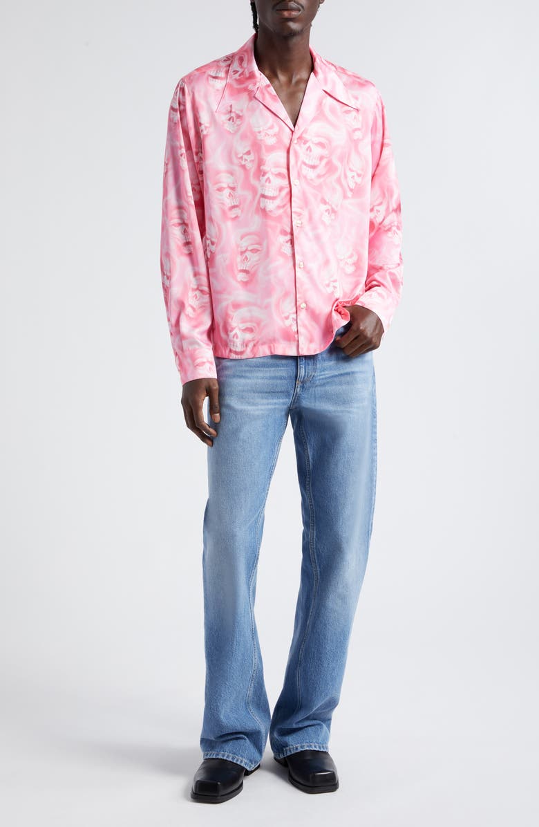 STOCKHOLM SURFBOARD CLUB Fog Rigid Denim Bootcut Jeans, Alternate, color, 