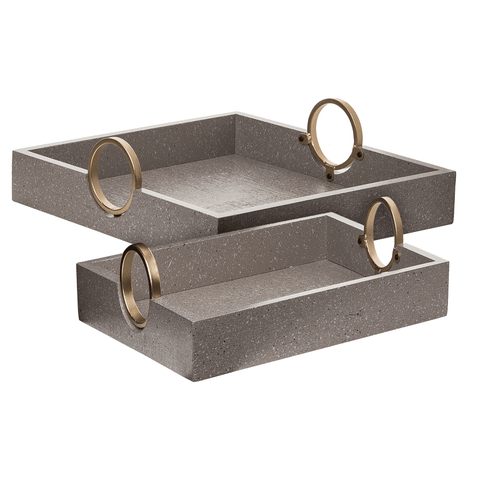 MDF Decorative Trays Set of 2