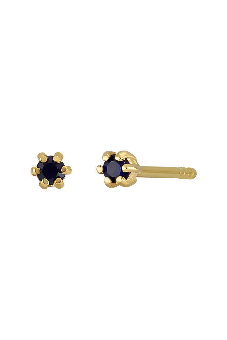 18K Yellow Gold Solitaire Stud Earrings (Nordstrom Exclusive), Main, color, 0.42 SP
