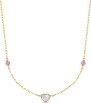 In Season Jewelry 14k Mother of Pearl Heart Necklace