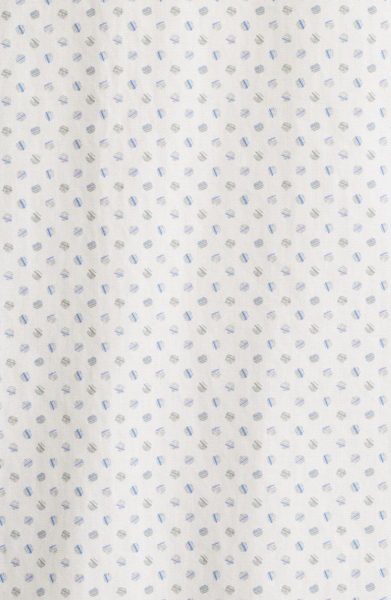 Robert Barakett Evender Microdot Print Button-Up Shirt, Alternate, color, White