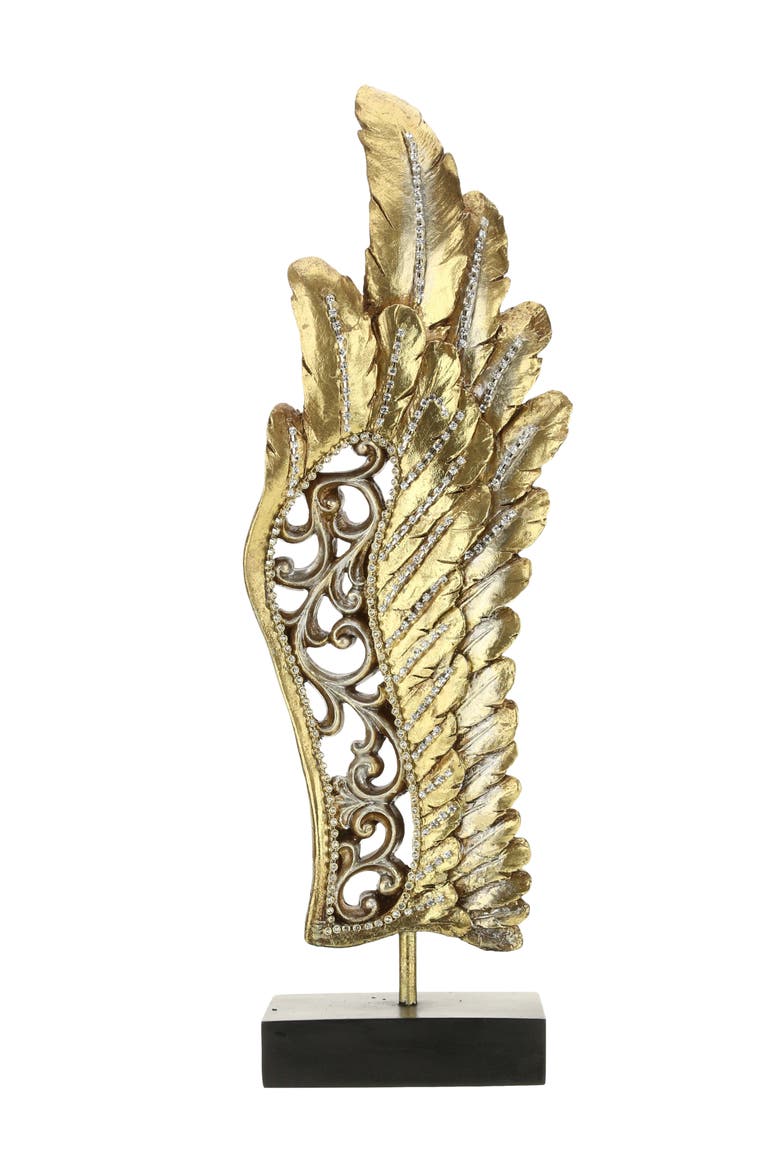 Jeweled Wing Decor, Main, color, Gold