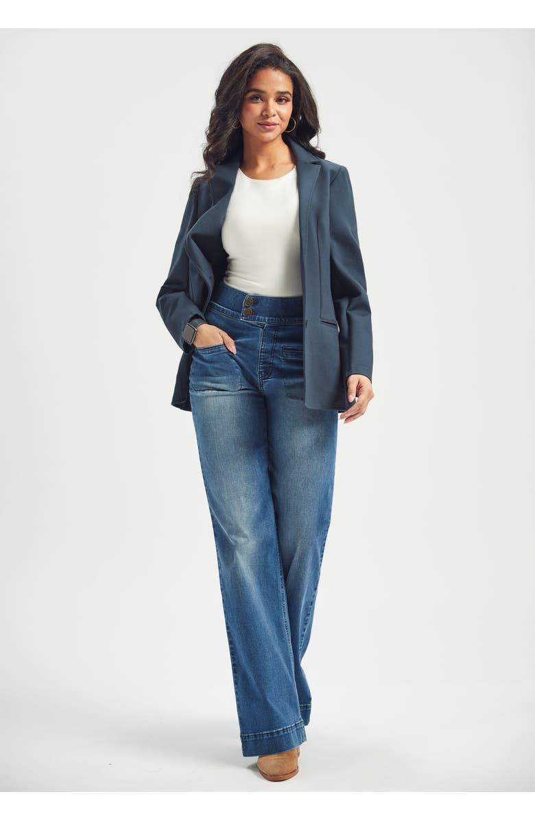 Betabrand Farah Jeans | High-Waist Wide-Leg Denim, Main, color, Canyon Wash