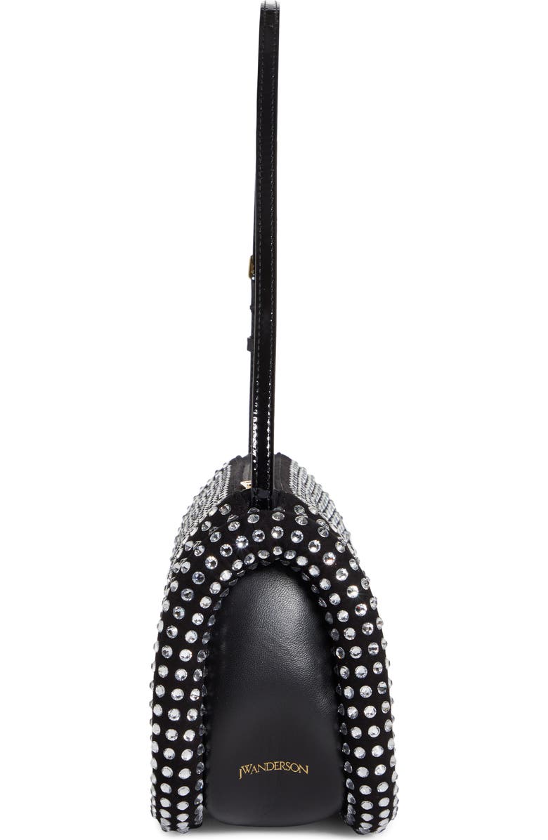 JW Anderson The Bumper Crystal Embellished Leather Shoulder Bag, Alternate, color,